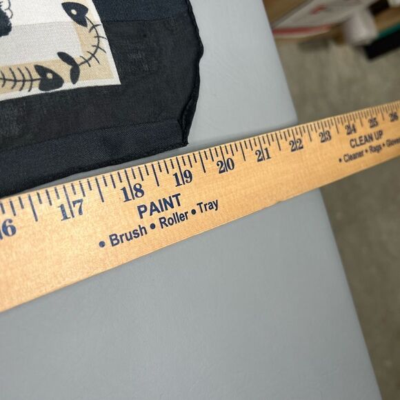 Women’s cartoon cat poly scarf. Colorful. Cat Lovers. feline. Super cute. - Picture 6 of 6